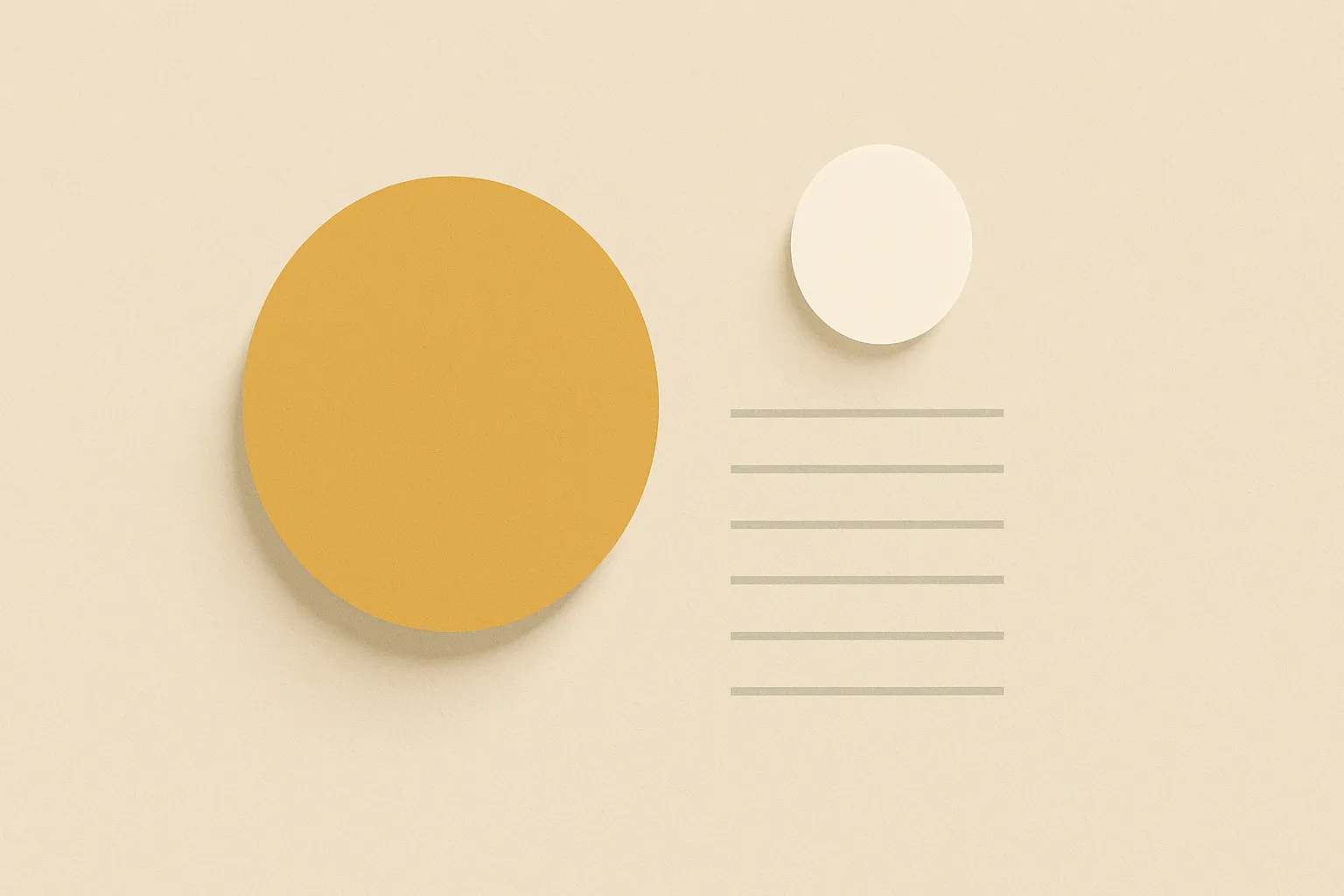 레티노이드 사용 간격과 베이스 루틴의 균형을 상징하는 두 개의 원형 요소와 여백 중심 구조로 구성된 미니멀 16:9 그래픽. 부드러운 베이지 톤과 자연스러운 그림자 흐름이 안정적인 리듬을 표현.